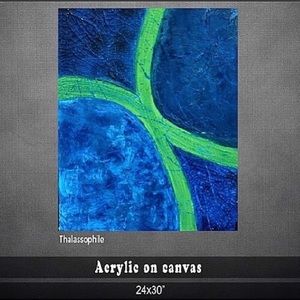 Thalassophile mixed media on canvas